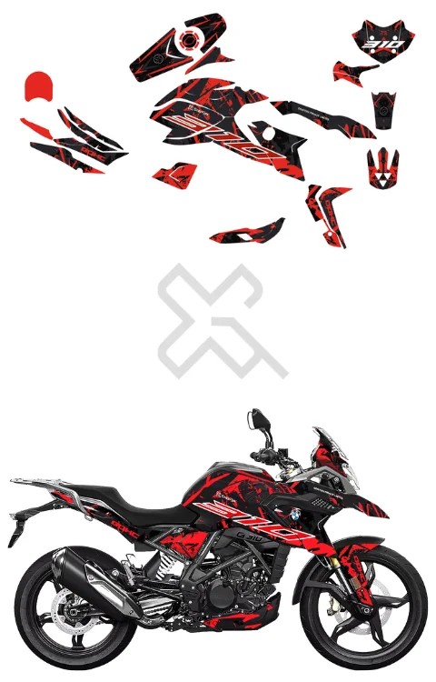 DOHC Edition Full Body Sticker Compatible with G310 GS | Made In Premium Gloss Vinyl With FPF(Fade Protection Film), Water Proof, Precut Sticker, Pack Of 1 Compatible with Both Side